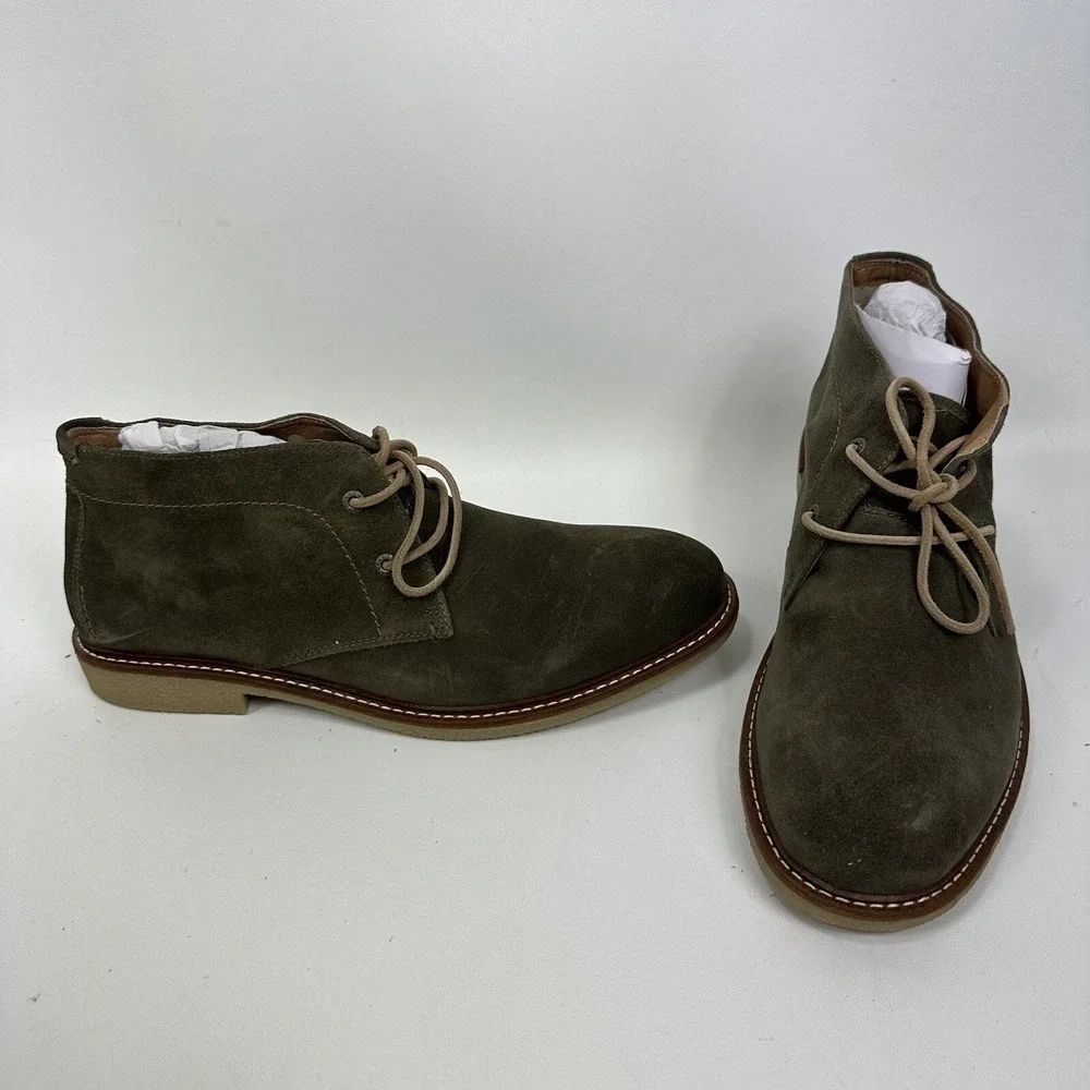 Lucky Brand Men's Boone Chukka Boot Crepe Sole Size 11‎ M Green Taupe